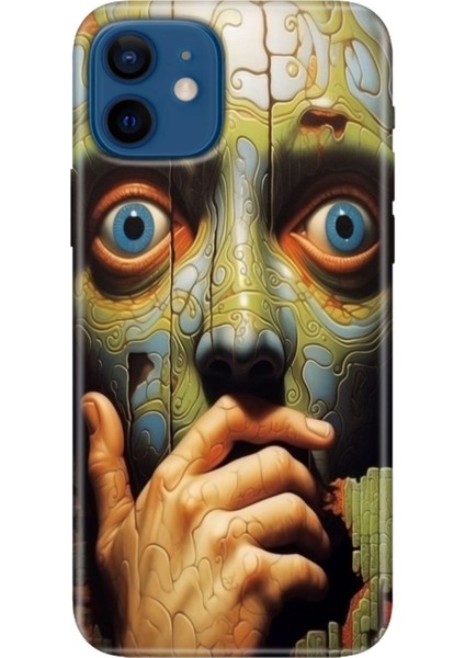 Apple iPhone 12 Kılıf Renkli Baskılı Silikon Iluzyon