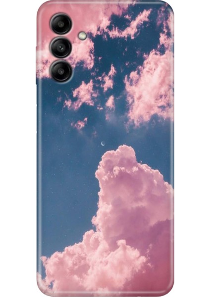 Samsung Galaxy A54 Uyumlu Kılıf Tasarım Elite Silikon Pembe Bulut