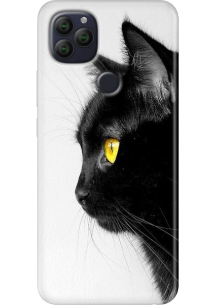 General Mobile Gm 22 - 22S Kılıf Desenli Rubber Silikon Kedi Bakışı