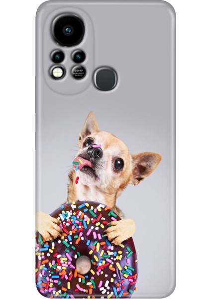 Infinix Hot 11S Uyumlu Kılıf Renkli Tpu Silikon Donut Dog