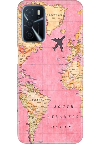 A16 Kapak Kılıf Uyumlu Oppo A16 Silikon Tasarım Stok Map