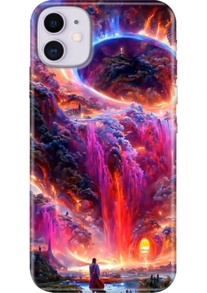 Apple iPhone 11 Kılıf Renkli Temalı iPhone 11 Silikon Gizemli Ülke