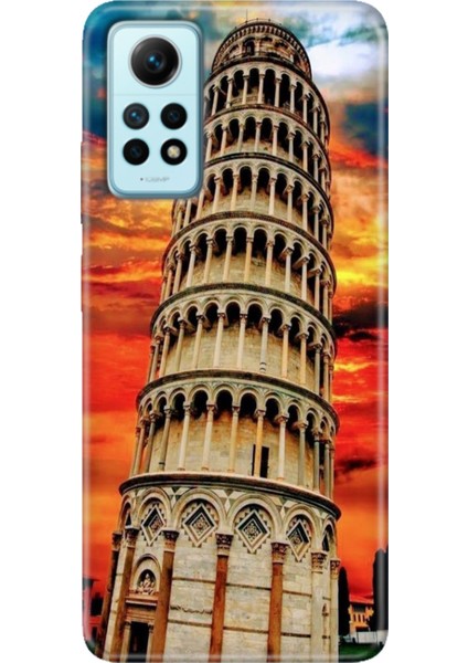 Xiaomi Redmi Note 12 Pro 4g Kılıf Desenli Outlet Silikon Pizza Kulesi