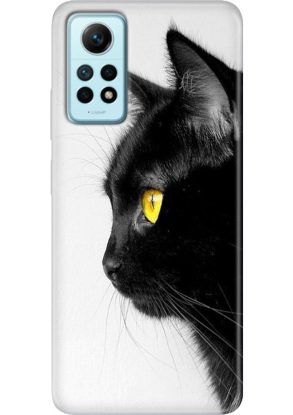 Xiaomi Redmi Note 12 Pro 4g Kılıf Desenli Outlet Silikon Kedi Bakışı