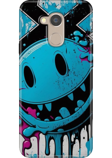 General Mobile Gm 8 Uyumlu Kılıf Desenli Silikon Renkli Tpu Uv Vintage Wall