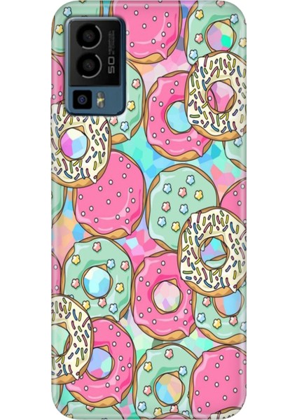 General Mobile Gm 23 Kılıf Desenli GM23 Silikon Case Uv Donut