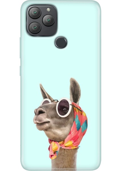 General Mobile Gm 22 Plus Kılıf Desenli Esnek Silikon Uv Deve