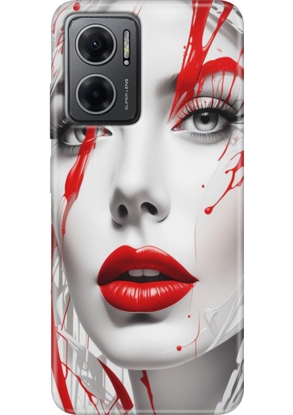 Xiaomi Redmi Note 11E Kılıf Desenli Design Silikon Lady