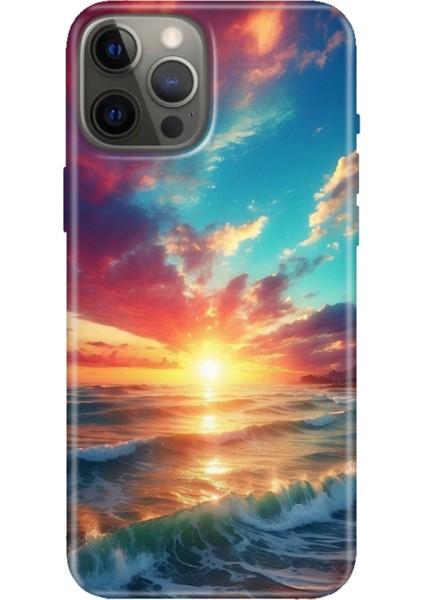 Apple iPhone 12 Pro Kılıf Tasarım Baskılı Silikon Okyanus