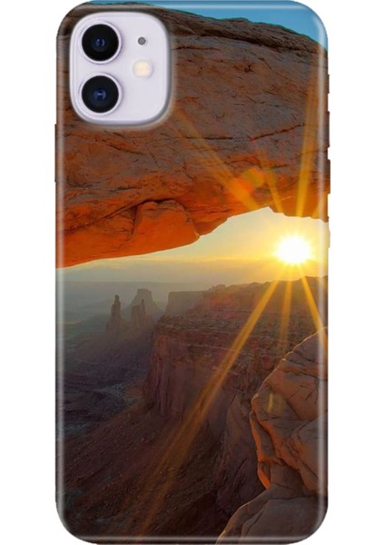 Apple iPhone 11 Kılıf Renkli Temalı iPhone 11 Silikon Sun