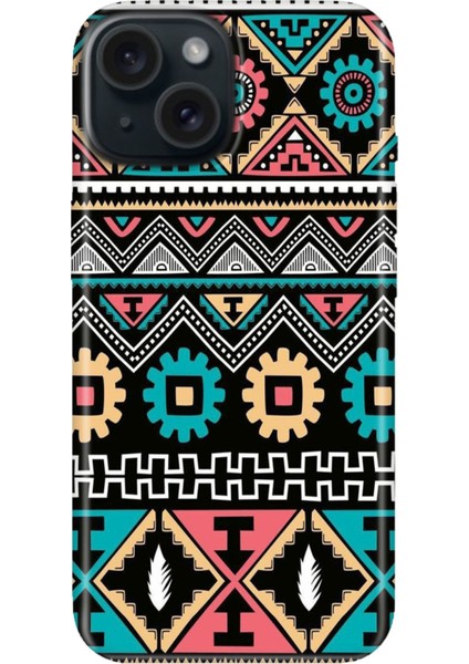 iPhone 13 - 14 Kılıf Desenli Kapak Renkli Tpu Uv Etnik