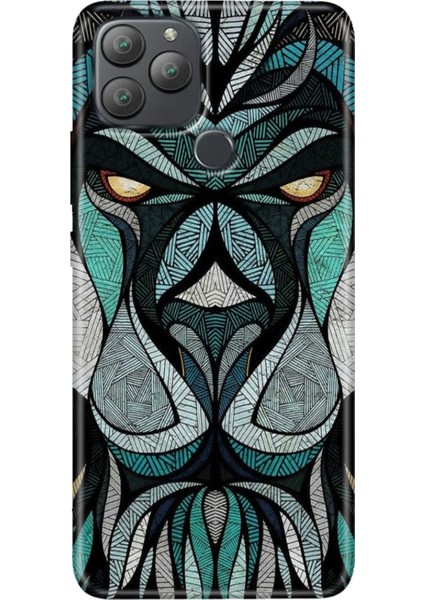 General Mobile Gm 22 Plus Kılıf Desenli Esnek Silikon Uv Lion Mandala