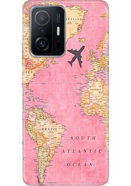 Xiaomi Mi 11T - 11T Pro Kılıf Desenli Design Silikon Map