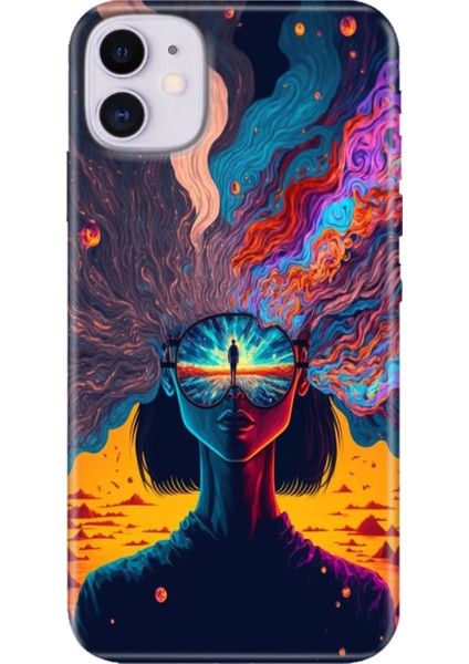 Apple iPhone 11 Kılıf Renkli Temalı iPhone 11 Silikon Girdap