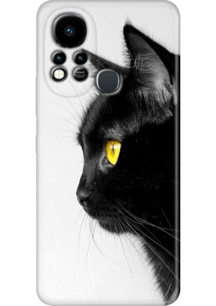 Infinix Hot 11S Uyumlu Kılıf Renkli Tpu Silikon Kedi Bakışı