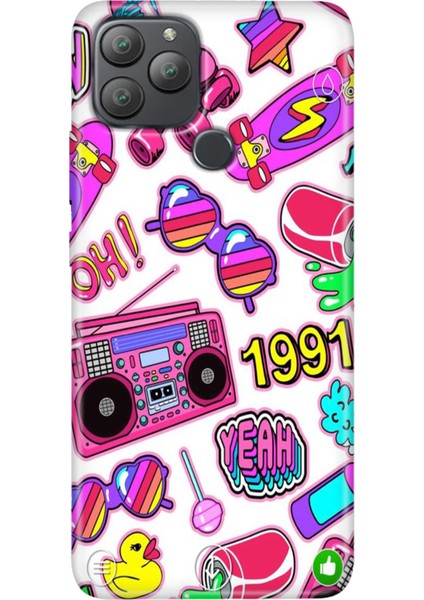 General Mobile Gm 22 Plus Kılıf Desenli Esnek Silikon Uv 90'lar