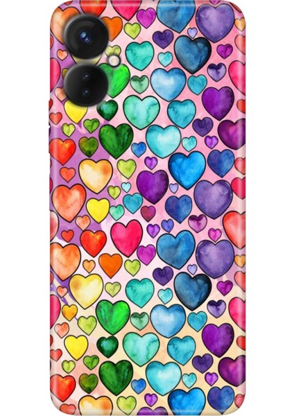 Camon 19 Neo Kılıf Desenli Camon 19 Neo Silikon Kalp Çizim