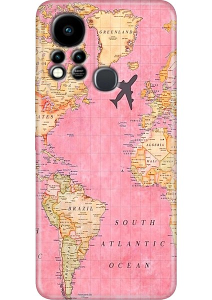 Infinix Hot 11S Uyumlu Kılıf Renkli Tpu Silikon Map