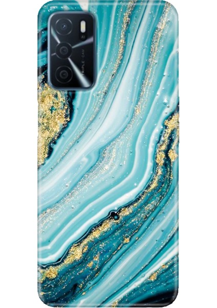 A16 Kapak Kılıf Uyumlu Oppo A16 Silikon Tasarım Stok Simli Taş