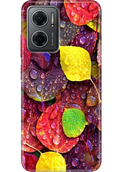 Xiaomi Redmi Note 11E Kılıf Desenli Design Silikon Sonbahar