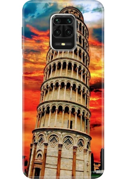 Xiaomi Redmi Note 9 Pro - 9s Kılıf Renkli Esnek Silikon Pizza Kulesi