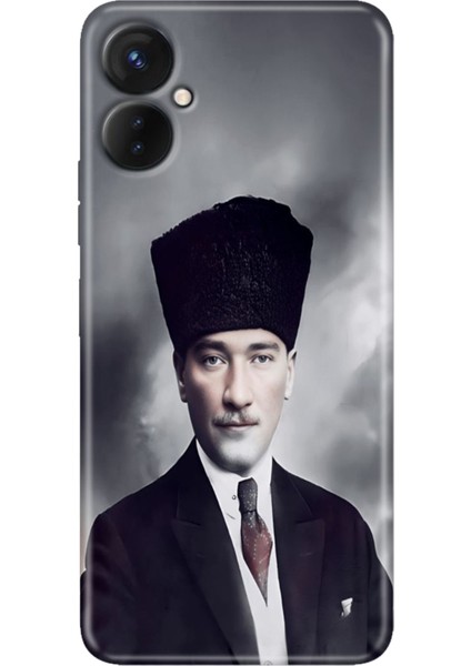 Camon 19 Neo Kılıf Desenli Camon 19 Neo Silikon Atatürk