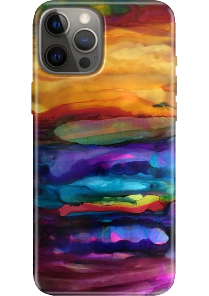 iPhone 12 Pro Max Kılıf Tasarım Baskılı Silikon Sulu Boya