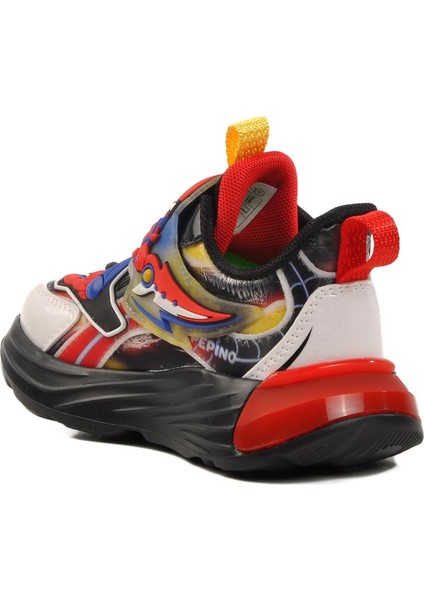 Siyah Kırmızı Cırtlı Unisex Çocuk Spor Ayakkabı 1943 P fırsatları