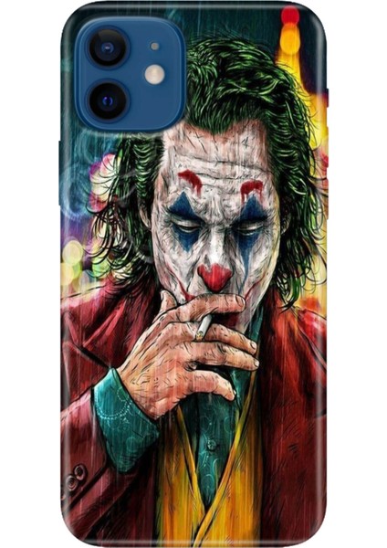 Apple iPhone 12 Kılıf Renkli Baskılı Silikon Jokker