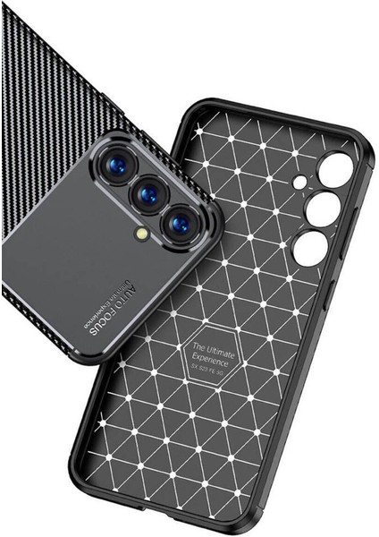 Samsung Galaxy S23 Fe Uyumlu Karbon Görünümlü Premium Dayanıklı ve Ince Kılıf fırsatları
