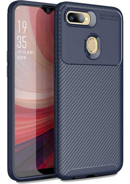 Oppo A12 Uyumlu Karbon Görünümlü Premium Dayanıklı ve Ince Kılıf