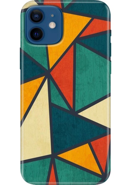 Apple iPhone 12 Kılıf Renkli Baskılı Silikon Wall