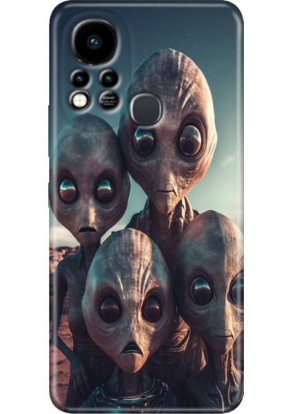 Infinix Hot 11S Uyumlu Kılıf Renkli Tpu Silikon Ufo