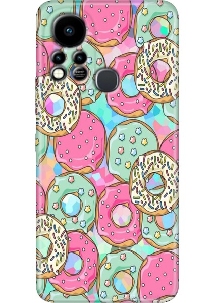 Infinix Hot 11S Uyumlu Kılıf Renkli Tpu Silikon Donut