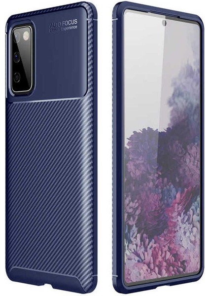 Samsung Galaxy S20 Fe Uyumlu Karbon Görünümlü Premium Dayanıklı ve Ince Kılıf