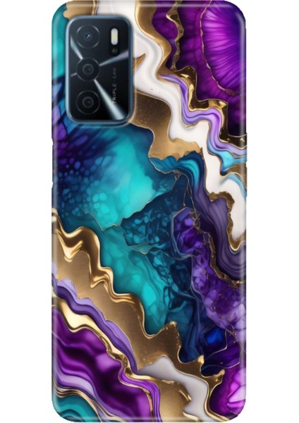 A16 Kapak Kılıf Uyumlu Oppo A16 Silikon Tasarım Stok Keskin Ametist