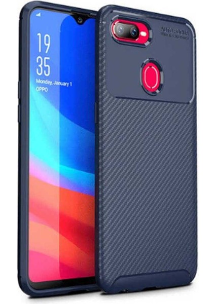 Oppo Ax7 Uyumlu Karbon Görünümlü Premium Dayanıklı ve Ince Kılıf