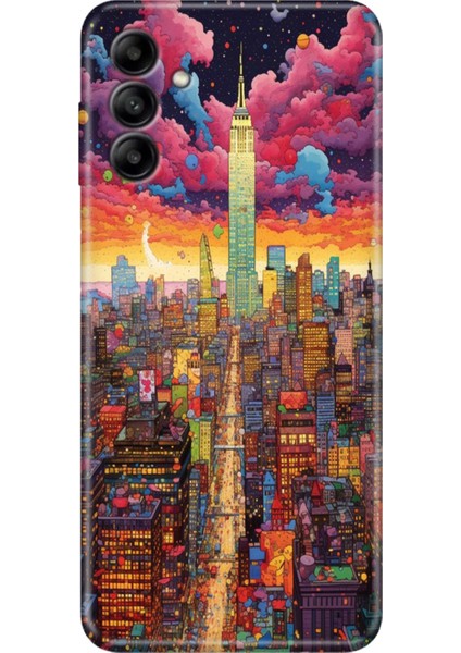 Samsung Galaxy A54 Uyumlu Kılıf Tasarım Elite Silikon Retro Newyork