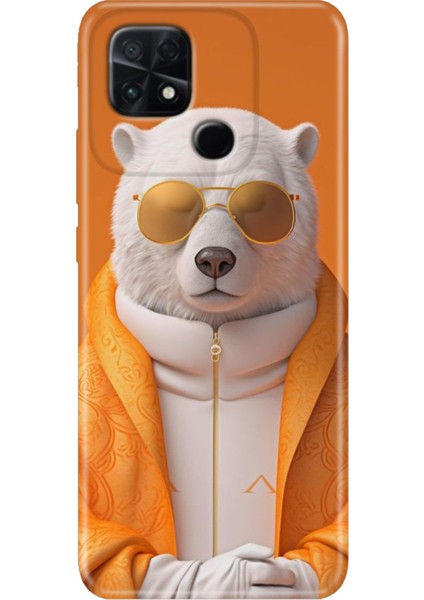 C40 Kılıf Renkli Temalı Poco C40 Silikon Stil Bear