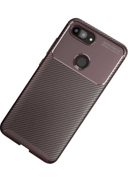 Xiaomi Mi 8 Lite Uyumlu Karbon Görünümlü Premium Dayanıklı ve Ince Kılıf