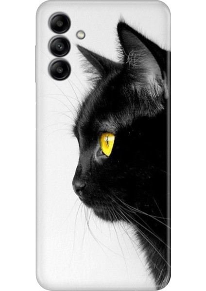 Samsung Galaxy A15 Kapak Kılıf SM-A15 Tasarım Esnek Silikon Kedi Bakışı