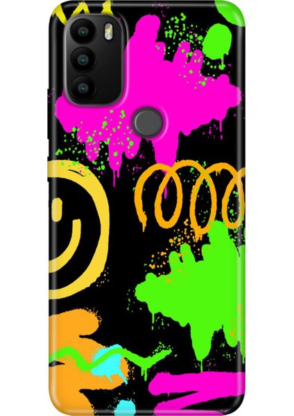 General Mobile Gm 21 Pro Kılıf Baskılı Esnek Silikon Kapak Smile