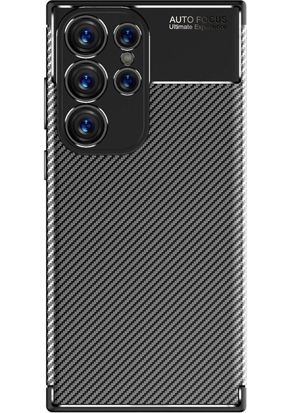 Samsung Galaxy S23 Ultra Uyumlu Karbon Görünümlü Premium Dayanıklı ve Ince Kılıf