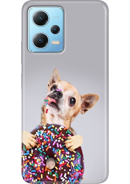 Redmi Note 12 5g Kılıf Baskılı Dokulu Kapak Silikon Donut Dog
