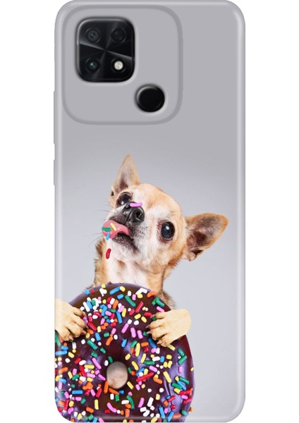 C40 Kılıf Renkli Temalı Poco C40 Silikon Donut Dog