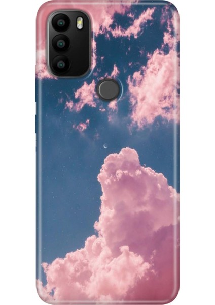 General Mobile Gm 21 Pro Kılıf Baskılı Esnek Silikon Kapak Pembe Bulut