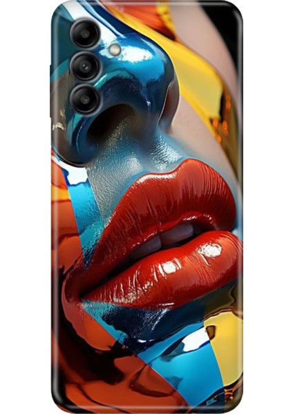 Samsung Galaxy A05S Uyumlu Kılıf Tasarım Tpu A05S Silikon Makyaj