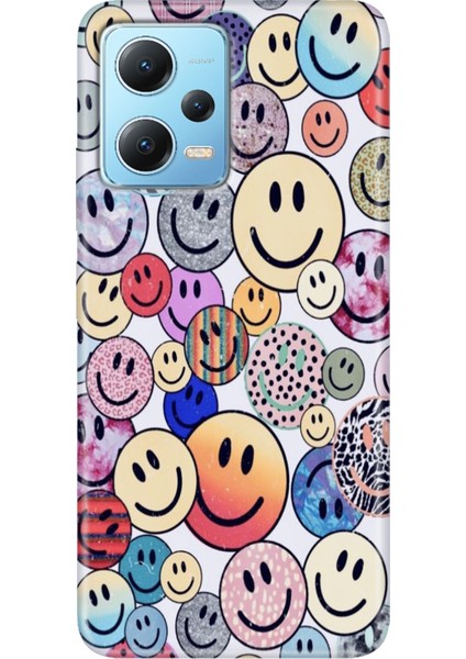 Redmi Note 12 5g Kılıf Baskılı Dokulu Kapak Silikon Emojix