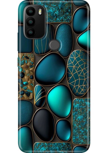 General Mobile Gm 21 Pro Kılıf Baskılı Esnek Silikon Kapak Marble