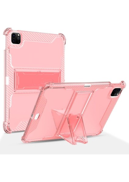 Apple iPad Air 11INÇ M2/m3 2025-2024 Kılıf Kalem Bölemli Standlı Darbelere Dayanıklı Şeffaf Kapak